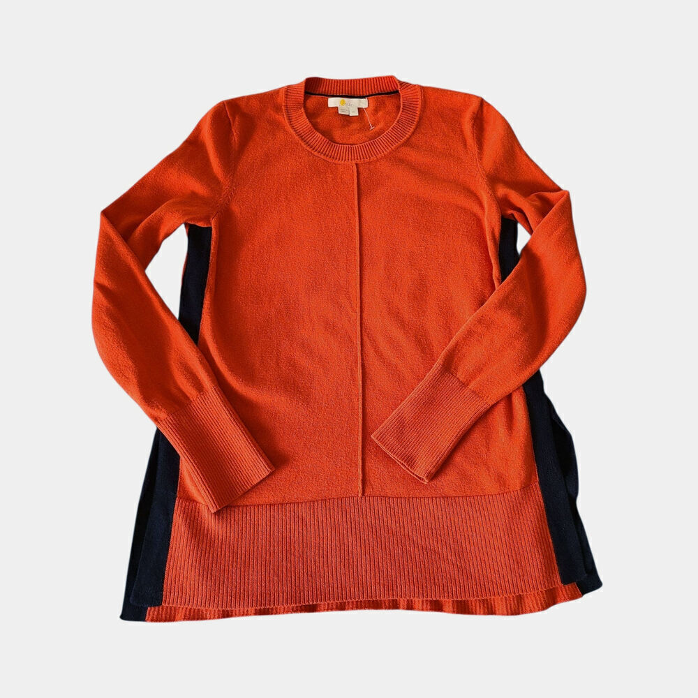 Boden Logan Pullover Crewneck Wool Sweater Orange Size XS